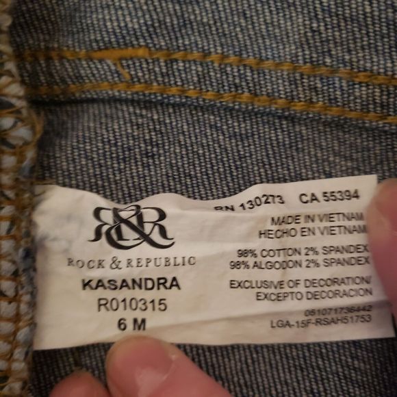 Rock & Republic Womens Kasandra Bootcut Jeans 10M Distressed Deconstructed Denim - Picture 4 of 9